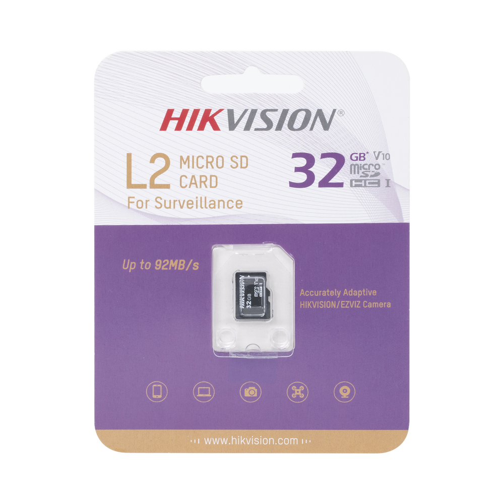 Memoria Micro Sd / Clase 10 De 32 Gb / Especializada Para Videovigilancia / Compatibles Con Cámaras Hikvision 