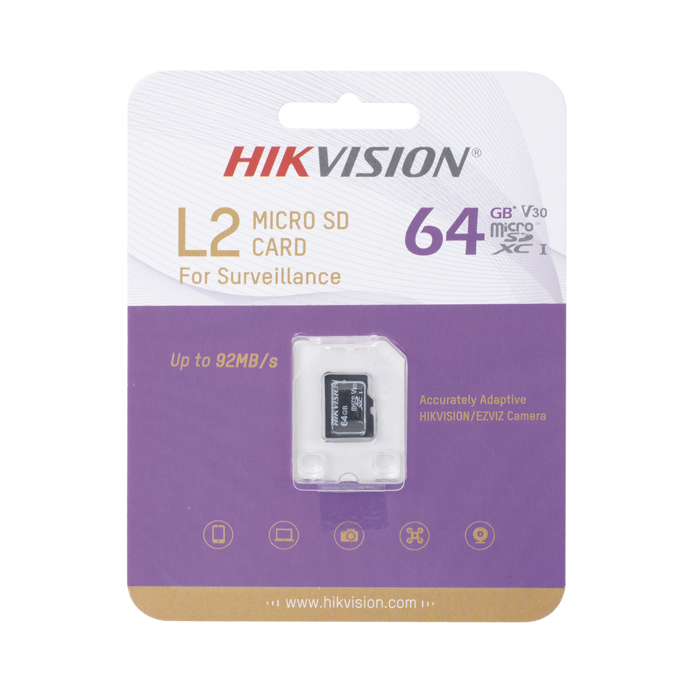 Memoria Micro Sd / Clase 10 De 64 Gb / Especializada Para Videovigilancia / Compatibles Con Cámaras Hikvision 