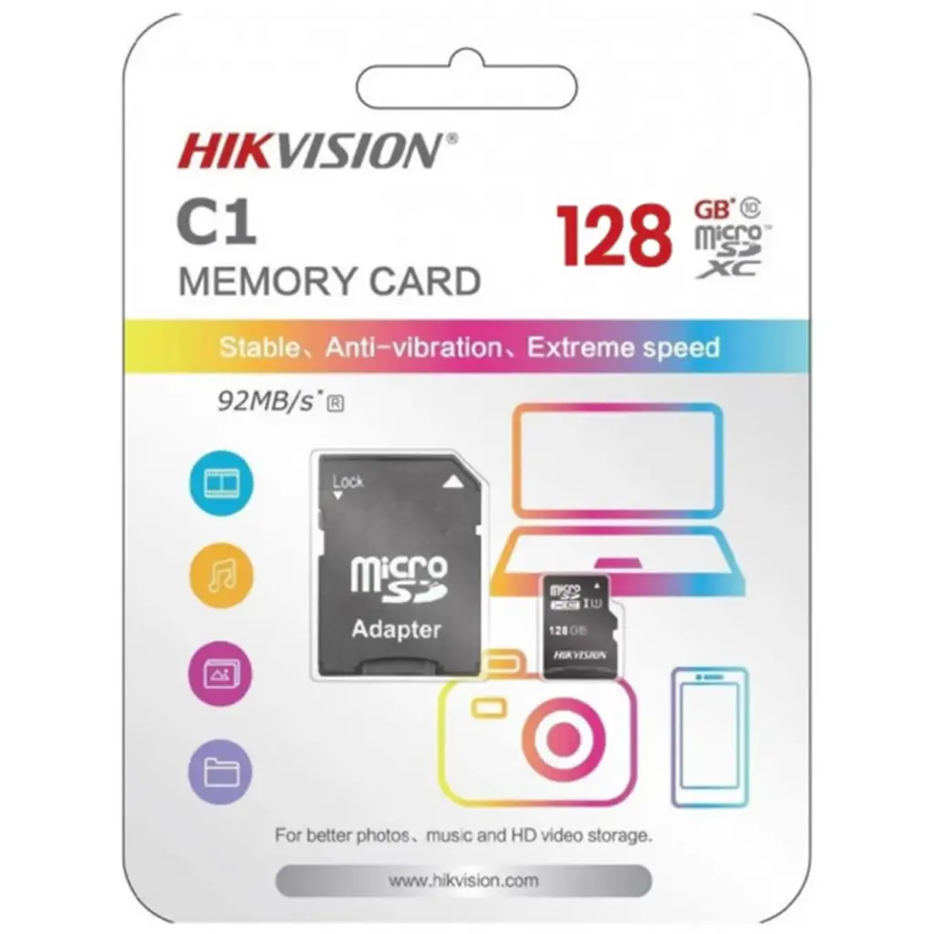 Memoria Micro Sd Para Celular Ó Tablet / Capacidad 128 Gb / Interfaz Microsd Xc / Velocidad De Lectura 92 Mb/S / Clase 10 / Con Adapatador
