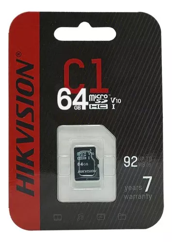 [HS-TF-C1/64G] Memoria Micro Sd Para Celular O Tablet / Capacidad 64 Gb / Interfaz Microsd Xc / Velocidad De Lectura 92 Mb/S / Clase 10 